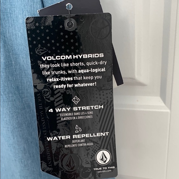 Volcom Boys Blue Hybrid Shorts - Picture 4 of 10